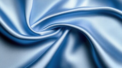 Fototapeta premium Elegant Light Blue Satin Fabric with Smooth Texture and Graceful Flow