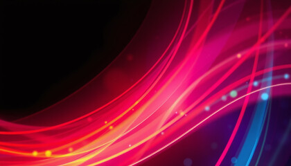 Fototapeta premium Abstract Color Spectrum of curves, lines and angles, diagonal stripes and concentric circles with bokeh effect