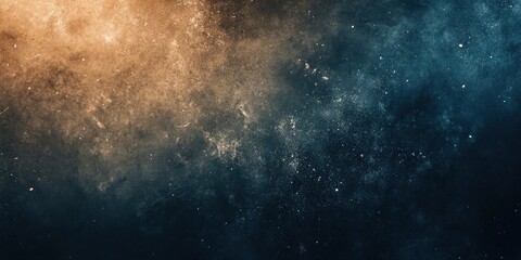 Fototapeta premium Vintage grunge background texture, with dark brown and blue tones, and dust particles