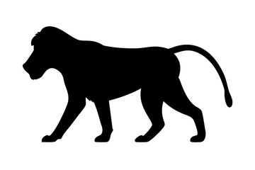 Baboon silhouette icon