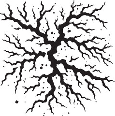 Cracks shape element silhouette vector illustration isolated on a white background