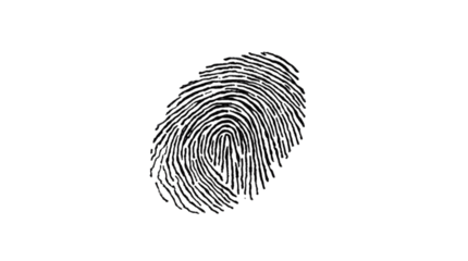 Fingerprint Mark Isolated on a Transparent Background (PNG).