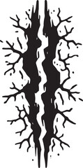 Cracks shape element silhouette vector illustration isolated on a white background