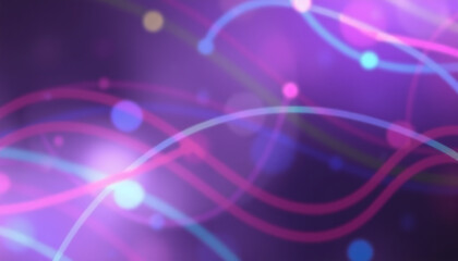 Obraz premium Abstract Color Spectrum of curves, lines and angles, diagonal stripes and concentric circles with bokeh effect