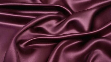 Fototapeta premium Luxurious Deep Purple Satin Fabric with Soft Flowing Texture