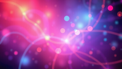 Abstract Color Spectrum of curves, lines and angles, diagonal stripes and concentric circles with bokeh effect