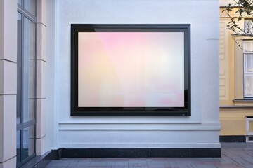 Fototapeta premium Modern Clear Billboard and Wall Poster Mockup for Effective and Stylish Advertising