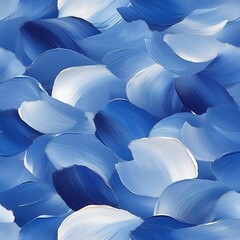 Obraz premium An abstract pattern featuring dynamic brush strokes in varying shades of blue, creating a serene and calming atmosphere.