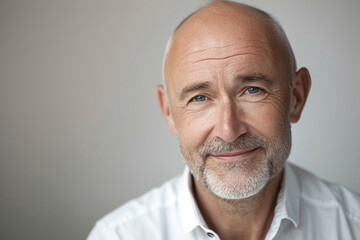 Fototapeta premium Headshot for a Business Portrait: Subject Smiling with Confidence