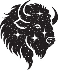 Bison head silhouette 