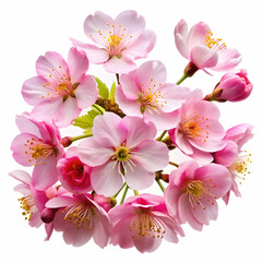 Fototapeta premium A delicate cherry blossom flower isolated on a transparent background, perfect for spring-themed designs, floral pattern