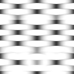 Modern Geometric Pattern: Abstract grayscale design with repeating, wavy lines creating a seamless texture. Ideal for backgrounds, textiles, and modern design projects. 