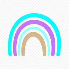 Obraz premium Hand drawn rainbow element. Boho rainbow hand drawn illustration