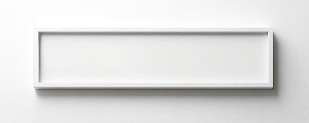Mock up of Panoramic Blank picture frame