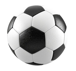 black and white soccer ball on isolated background