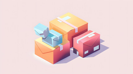 Fototapeta premium import tax money icon isometric 3D