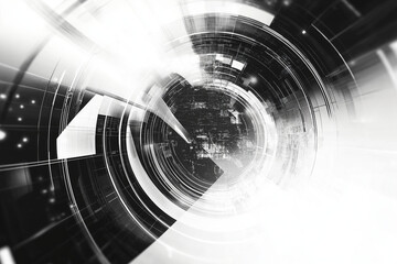 New technology black & white background concept