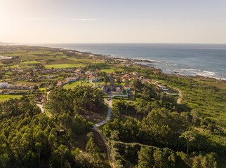 Farol de Montedor cerca de Viana do Castel, Portugal