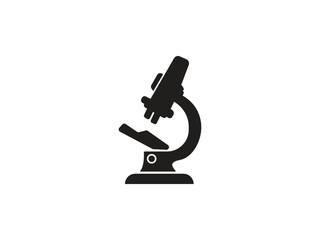 Microscope icon laboratory, research, science, virus dna and scan vector illustration