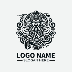 Fu Lu Shou Chinese Gods Logo Design, Chinese Mythology, Good Fortune, Prosperity, Longevity