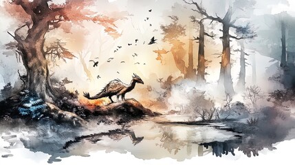 Obraz premium vibrant nature reserve: a stunning poster showcasing a diverse ecosystem with unique species in their natural habitats - perfect for sports interior decor!