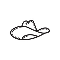 Sombrero hat icon flat design vector
