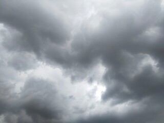 Dark clouds in the sky before the rain. Natural weather during the rainy season in the tropic