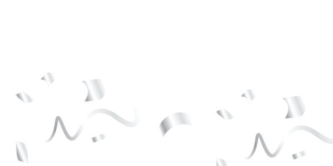 
Realistic silver confetti and streamers fall in a seamless, repeating pattern over a transparent background, creating a stunning decorative design perfect for enhancing holiday event celebrations.
