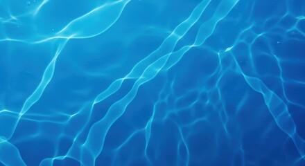 Obraz premium Abstract Blue Water Texture with Light Reflections