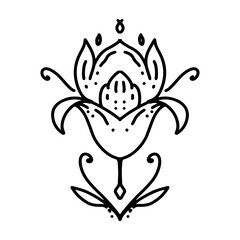 Illustration of an Esotheric Handdrawn Illustration