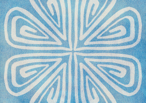 Blue white flower pattern background