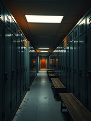 View of gym locker room