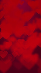 portrait beautiful red 3d in depth background floating hearts background seasonal valentine holiday