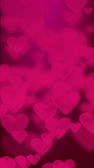 portrait beautiful pink 3d in depth background floating hearts background seasonal valentine holiday