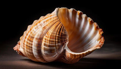 Fototapeta premium Beautiful big seashell. Close-up.