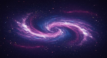 Purple and Blue Spiral Galaxy