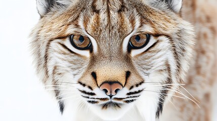 Fototapeta premium A Close Up Portrait of a Eurasian Lynx