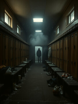 View of gym locker room