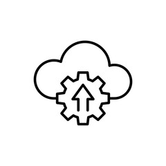 Software update outline icons, minimalist vector illustration ,simple transparent graphic element .Isolated on white background