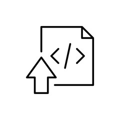 Software update outline icons, minimalist vector illustration ,simple transparent graphic element .Isolated on white background