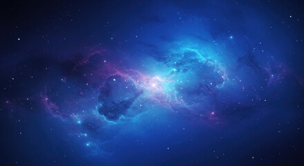 Fototapeta premium Cosmic Nebula – Blue and Pink Energy
