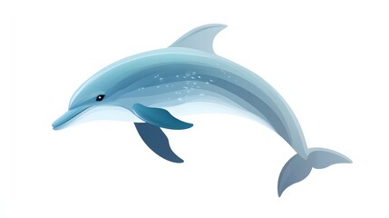 Obraz premium A Blue Dolphin Leaps Gracefully Through The Water