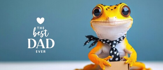 Adorable Gecko Celebrates Fathers Day: The Best Dad Ever