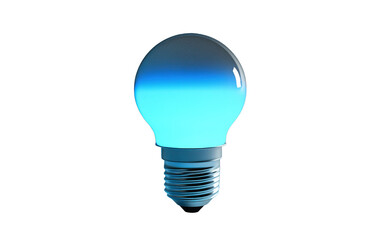 Obraz premium Blue LED light bulb isolated on white or transparent background