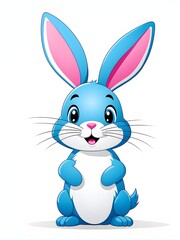 Fototapeta premium Simple cartoon Easter bunny, abstract illustration