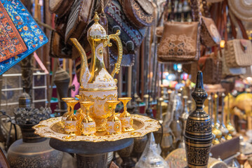 Arabian Souvenirrs At The Market In Oman