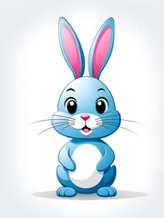 Obraz premium Simple cartoon Easter bunny, abstract illustration