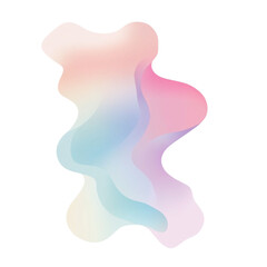 Soft pastel colors blend seamlessly in abstract design, creating calming effect