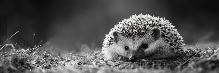 Obraz premium Hedgehog Resting on Grass