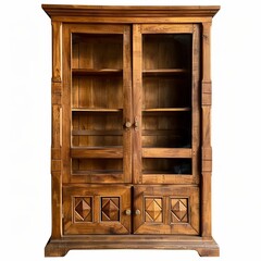 wooden cabinet isolated on white